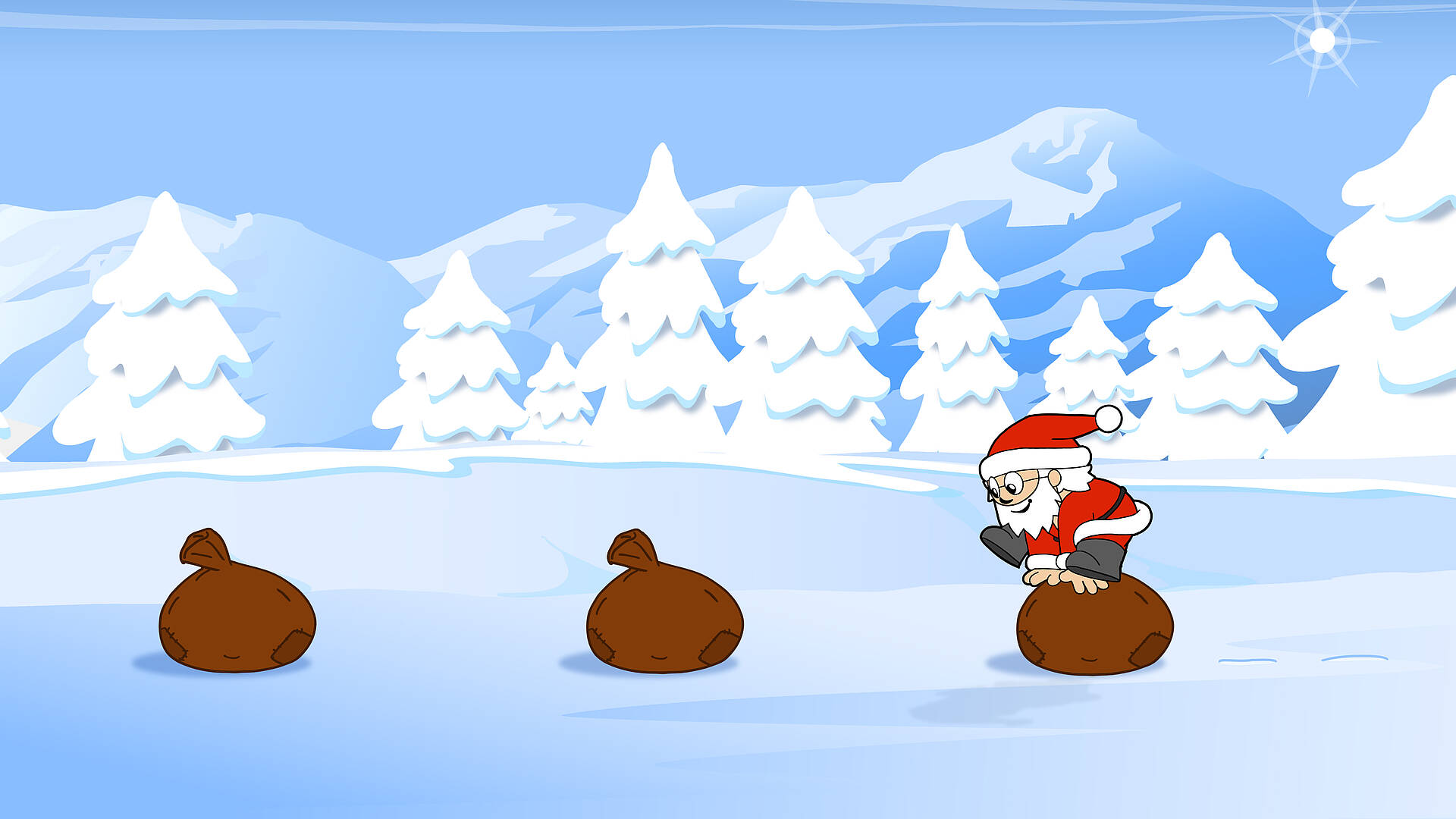 Mainzelmännchen | Mainzelmännchen-Hintergrundbild Weihnachten (© ZDF Werbefernsehen GmbH)